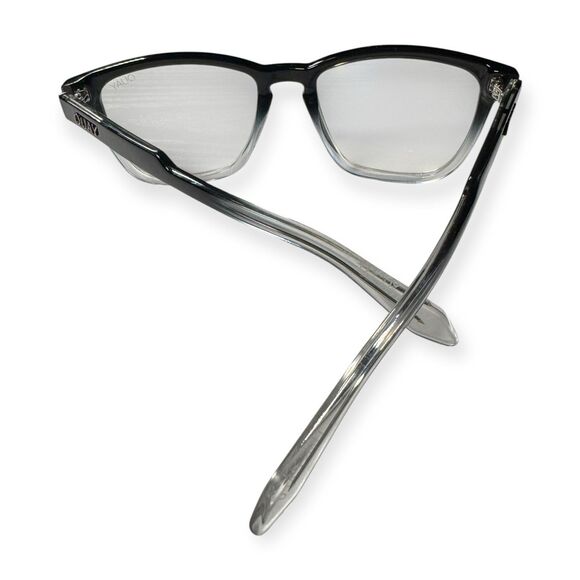 Quay Australia Hardwire 126 Eyeglasses Blue Light Lenses Black Clear Fade Frame - Picture 4 of 6